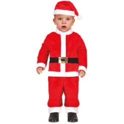 Costume Da Babbo Natale Con Cappello E Cintura Per Bambino