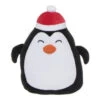 Pinguino Di Peluche Con Cappello Di Babbo Natale 20 X 30 Cm -Vendite Costumi QCFL
