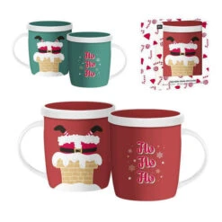 Tazza Natalizia HoHoHo Con Babbo Natale E Filtro Per Tè 350 Ml - 1 Pz.