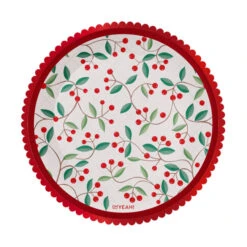 Piatti Di Natale Con Vischio Da 18 Cm - 8 Unità