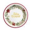 Piatti Decoro Floreale Di Natale Da 23 Cm - Maxi Products - 6 Unità -Vendite Costumi TYJK
