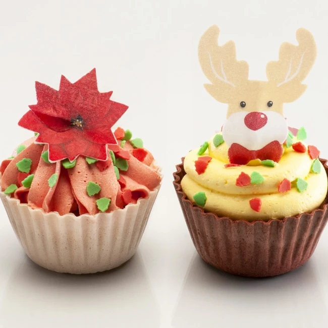 Cialde Renne E Stelle Di Natale Da 5 A 6 Cm - Dekora - 27 Unità 4 Cialde Renne E Stelle Di Natale Da 5 A 6 Cm - Dekora - 27 Unità - immagine 2