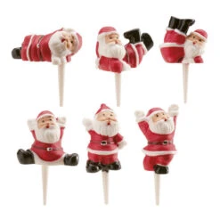 Topper Cupcake Babbo Natale Buffo - Dekora - 144 Unità