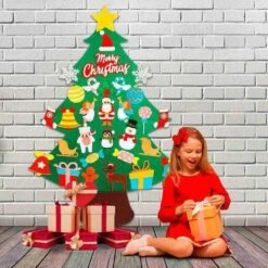 Albero Di Natale In Feltro 1,04 X 0,70 M -Vendite Costumi VM7L 2