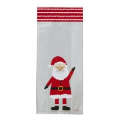 Sacchetti Per Caramelle Trasparenti Babbo Natale 24 X 10 Cm - Wilton - 20 Pz.