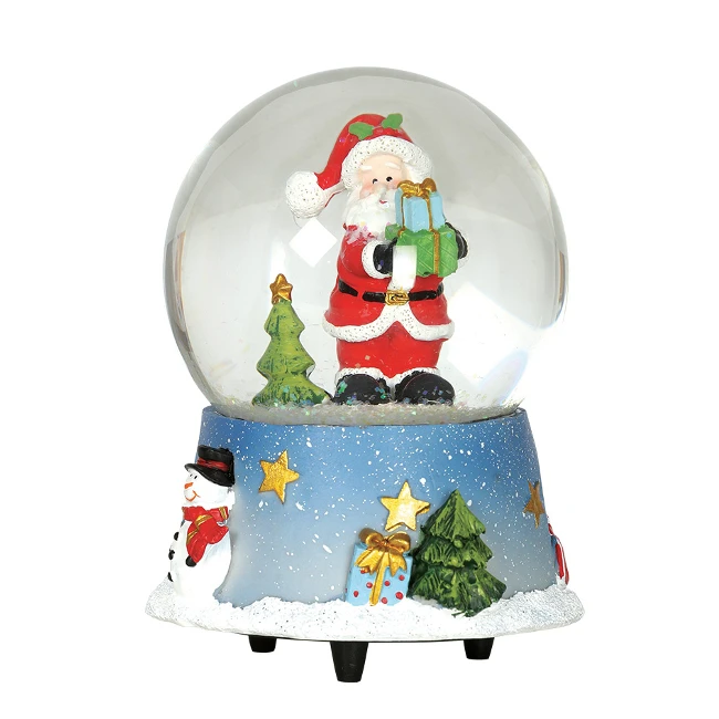 Palla Di Neve Babbo Natale Con Luce E Musica Da 15 Cm 3 Palla Di Neve Babbo Natale Con Luce E Musica Da 15 Cm