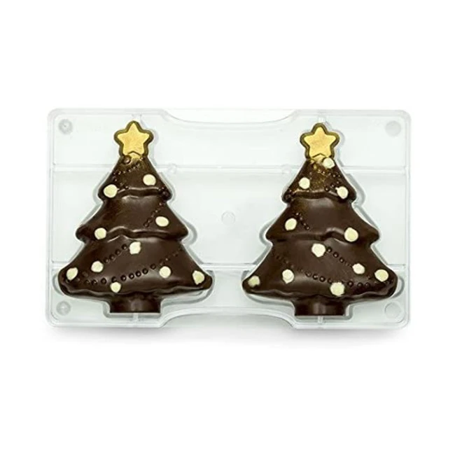 Stampo Albero Natale Di Cioccolato 15 Cm - Decora - 2 Cavità 3 Stampo Albero Natale Di Cioccolato 15 Cm - Decora - 2 Cavità