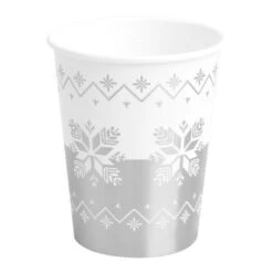 Coppe Di Natale Con Ricamo Argento 270 Ml - 6 Unità