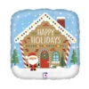 Palloncino Quadrato Happy Holidays Natale Da 46 Cm - Grabo -Vendite Costumi WJCI