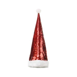 Cappello Da Babbo Natale Con Paillettes - 70 Cm