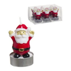 Candeline Di Babbo Natale - 6 Unità