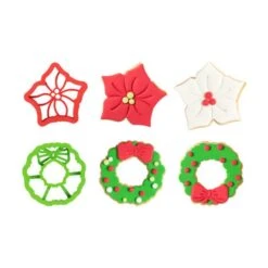 Taglierine A Forma Di Ghirlanda Di Natale E Di Stella - Decorare - 2 Unità -Vendite Costumi X6R3 2