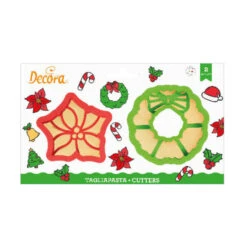 Taglierine A Forma Di Ghirlanda Di Natale E Di Stella - Decorare - 2 Unità