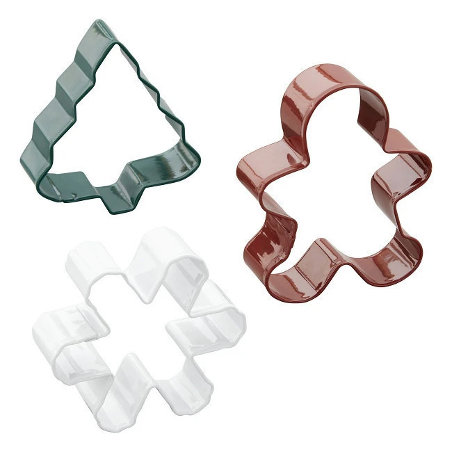 Taglierine Per Albero Di Natale, Fiocchi E Pan Di Zenzero - Wilton - 3 Pezzi 3 Taglierine Per Albero Di Natale, Fiocchi E Pan Di Zenzero - Wilton - 3 Pezzi