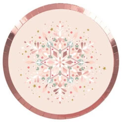 Piatti Di Natale Rosé Da 18 Cm - 8 Unità
