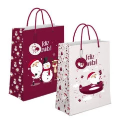 Borsa Regalo Babbo Natale Assortita Da 23 X 18 X 10 Cm - 1 Unità